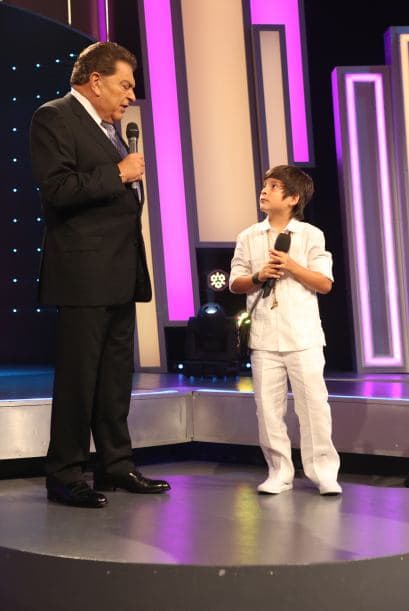 Cuando le tocó la entrevista con Don Francisco, fue evidente que era un momento importante en la vida de este pequeño.