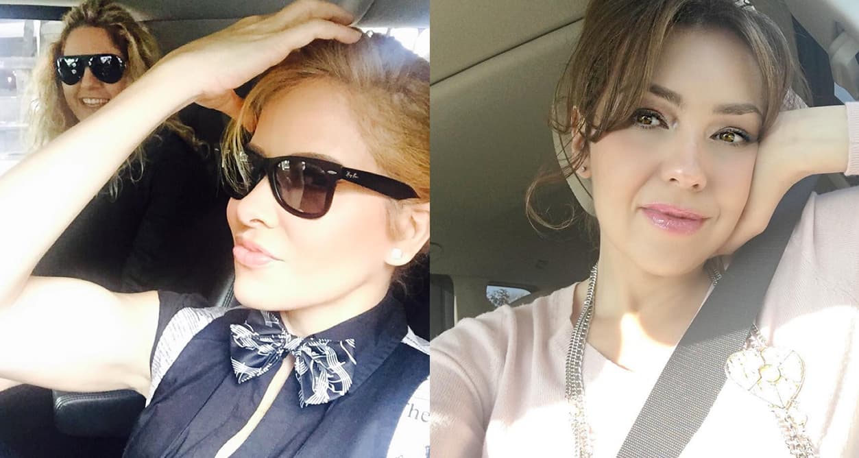 Presumiendo desde el coche.