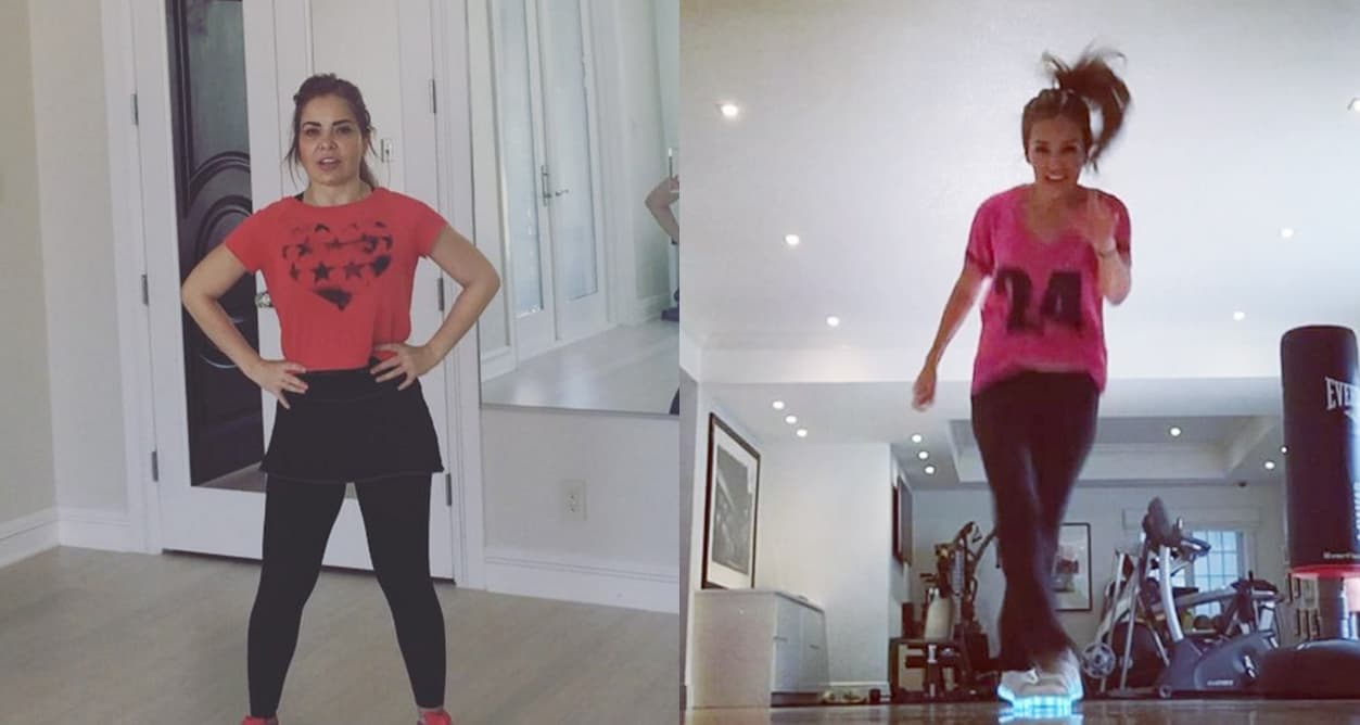 Haciendo ejercicio desde casa.