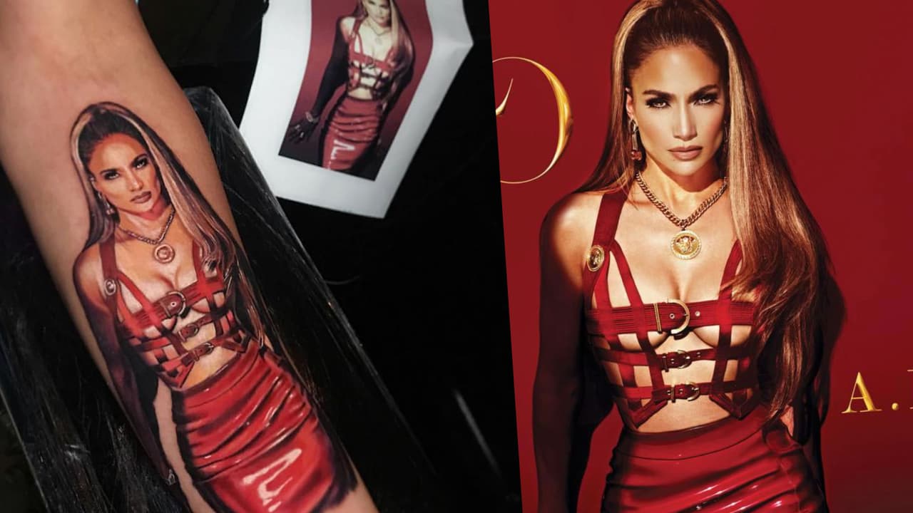 <h3 class="cms-H3-H3">Jennifer López</h3>
<br>
<br>Los admiradores de 
<a href="https://www.univision.com/musica/jennifer-lopez-madrastra-fotos" target="_blank">la ‘Diva del Bronx’</a> no se quedan atrás a la hora de manifestar su cariño, pues también han mostrado algunos tatuajes de la intérprete del ‘Anillo’. Esta vez un seguidor de 
<a href="https://www.univision.com/musica/famosas-que-se-han-comido-su-placenta" target="_blank">la cantante</a> quiso tatuarse la imagen de portada del disco A.K.A. Lanzado en el 2014.