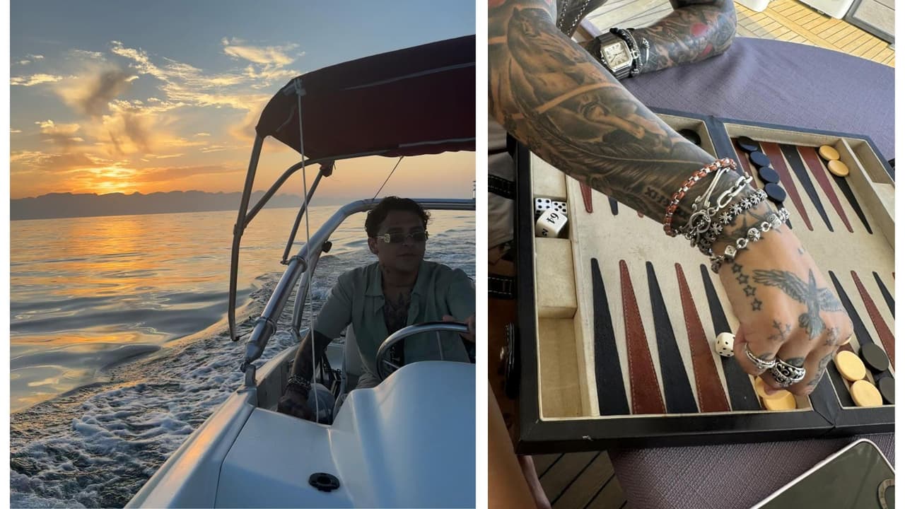 Nodal se mostró disfrutando de sus vacaciones.