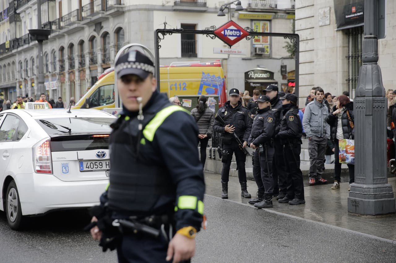 Controles en la Puerta del Sol, en Madrid