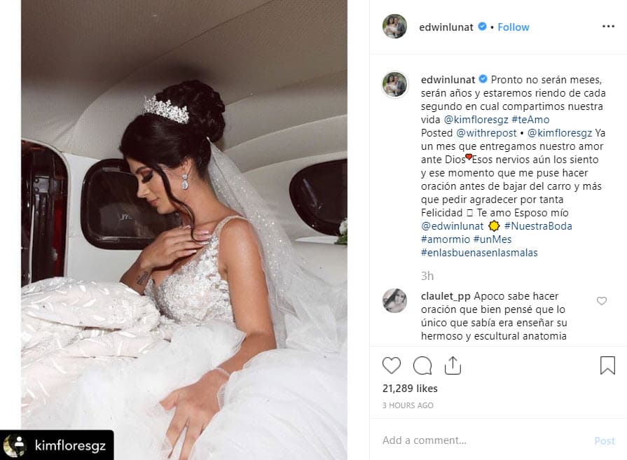 Pero también retomó la publicación de Kimberly y la compartió en su propio perfil: "Pronto no serán meses, serán años y estaremos riendo de cada segundo en el cual compartimos nuestra vida Kimberly Flores. Te amo".
<br>