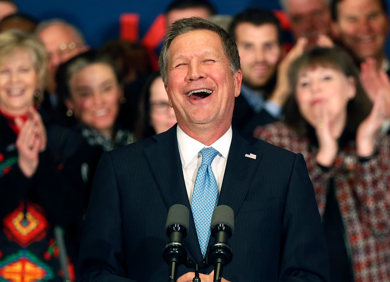 John Kasich celebra su resultado en New Hampshire