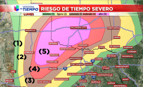 Lunes muy ventoso y con posibilidad de tormentas durante la tarde 