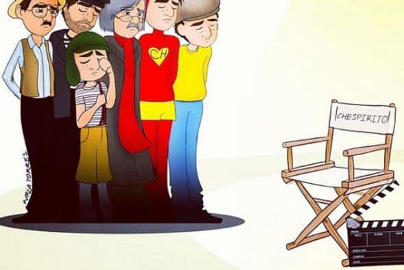 Otros homenajean a Roberto Gómez Bolaños en su papel de director y productor. En este meme los personajes que creó están tristes por su muerte. (Fotografía tomada de Twitter)