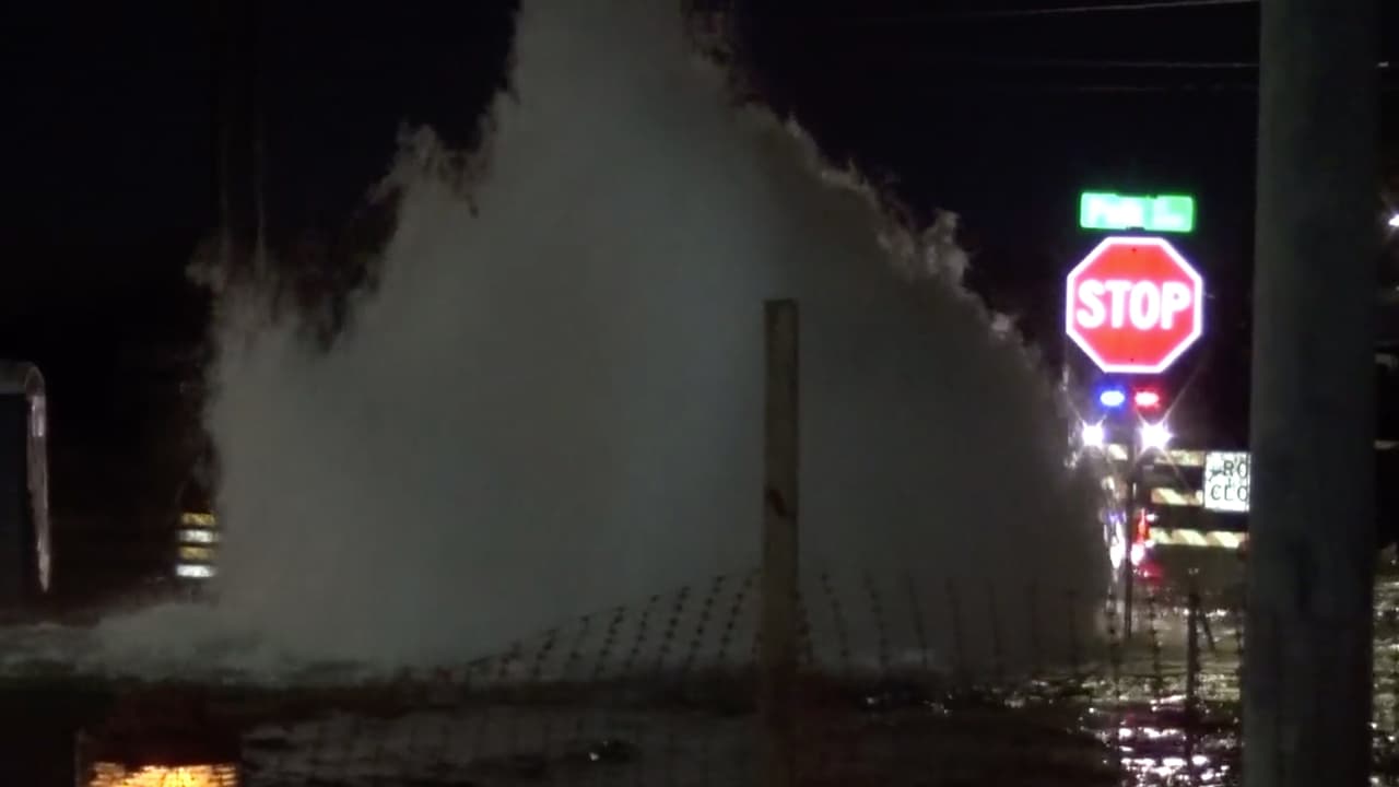 La rotura de la tubería se registró en las calles Hutchins y Polk