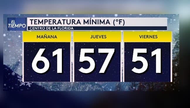 Prepárate para el frente frío que llegará esta semana a Florida 
