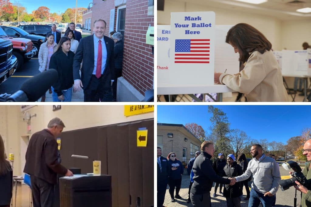 Candidatos a la gobernación de Nueva York, Connecticut y otros puestos acuden a votar