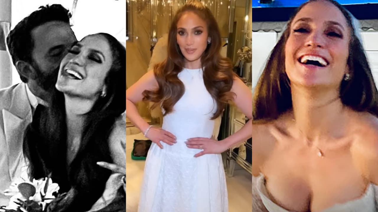 Los dos vestidos de novia de JLo, su anillo y más: la crónica de la sorpresiva boda con Ben Affleck
