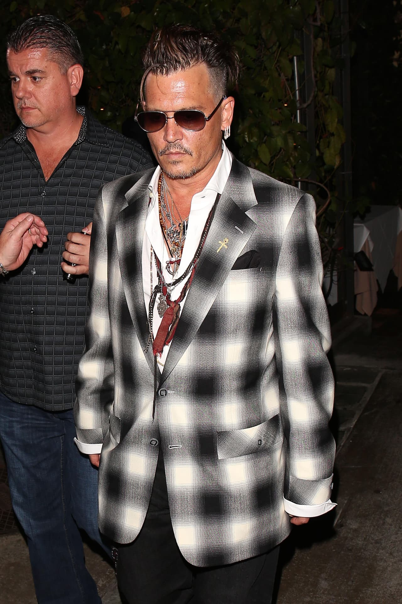 Vimos más sonriente al actor.