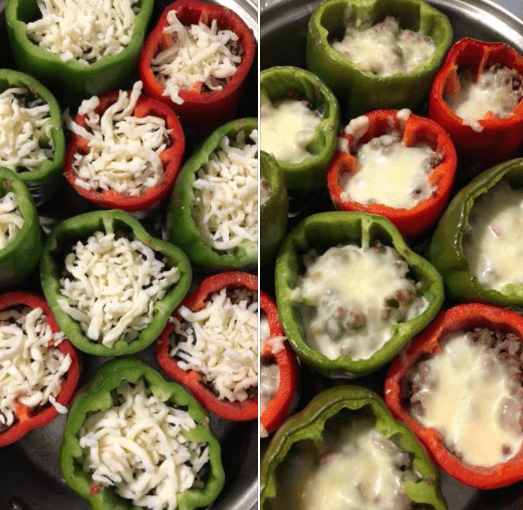 Vicky Morales compartió su foto de los pimientos rellenos.