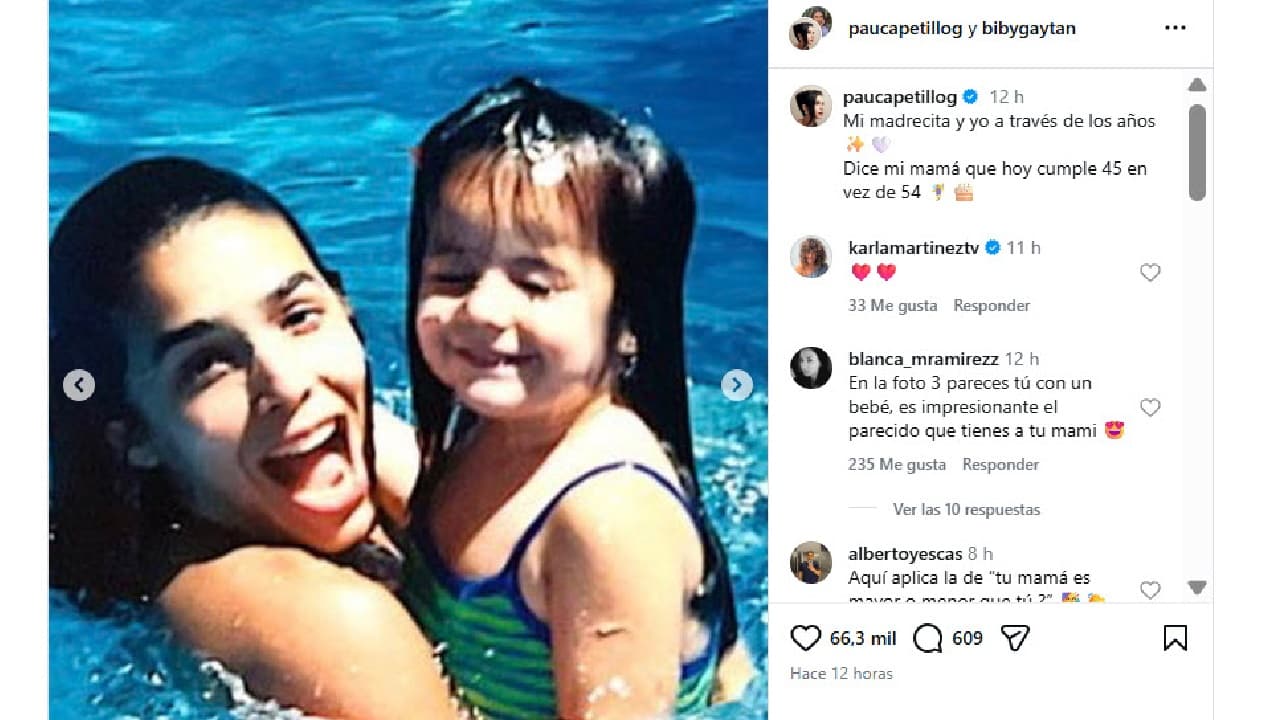 Ana Paula Capetillo compartió imágenes de su niñez con su madre Biby Gaytán.
