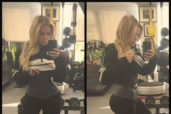 Así es, Khloé recurre a las famosas fajas para tener esa cintura.