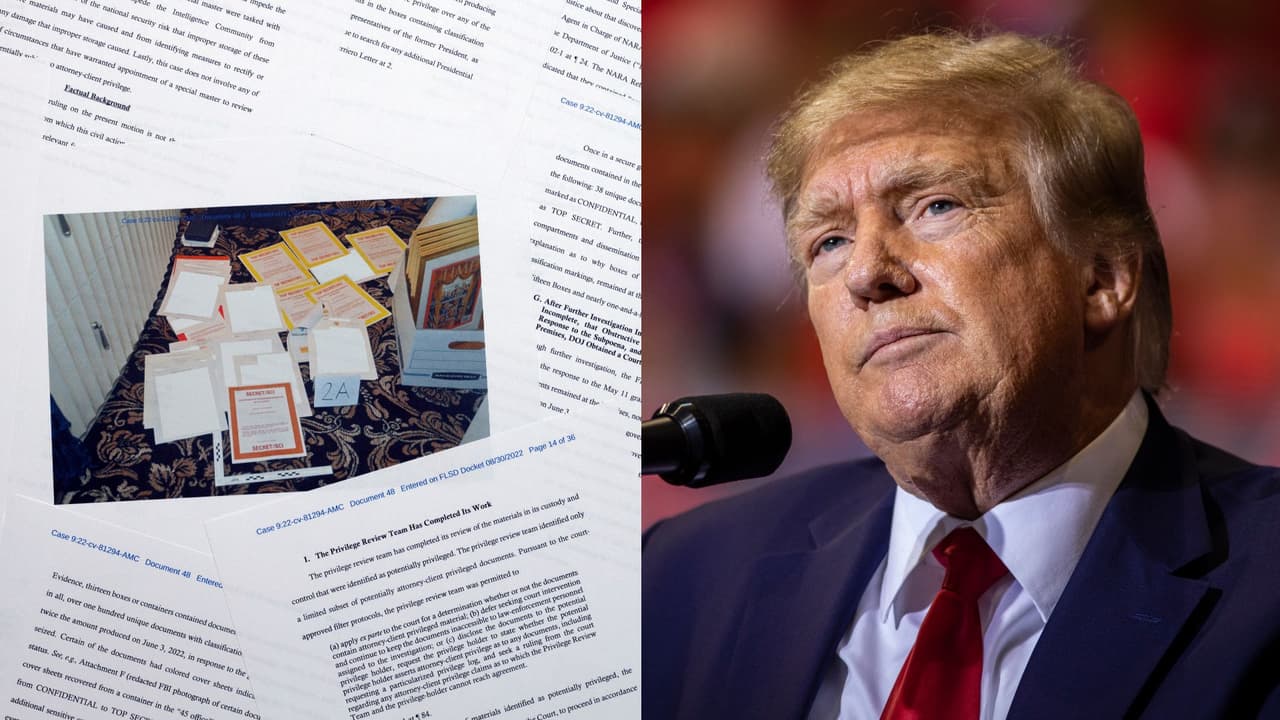 Publican inventario detallado de documentos incautados a Trump: había 48 carpetas vacías con etiqueta de "clasificado" 