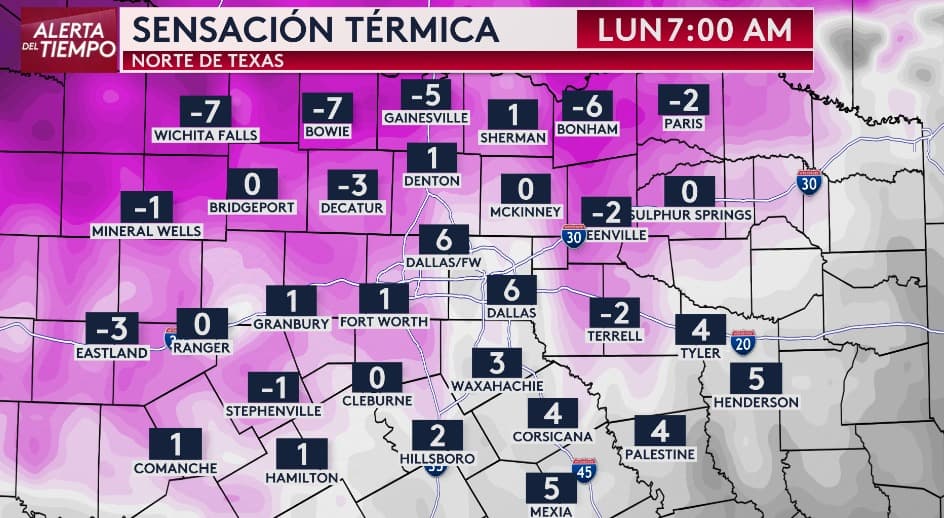 Pero no se confíe que la sensación térmica será de entre 
<b>-4°F (-20°C) </b>y 
<b>-7°F (-13°C) </b>.