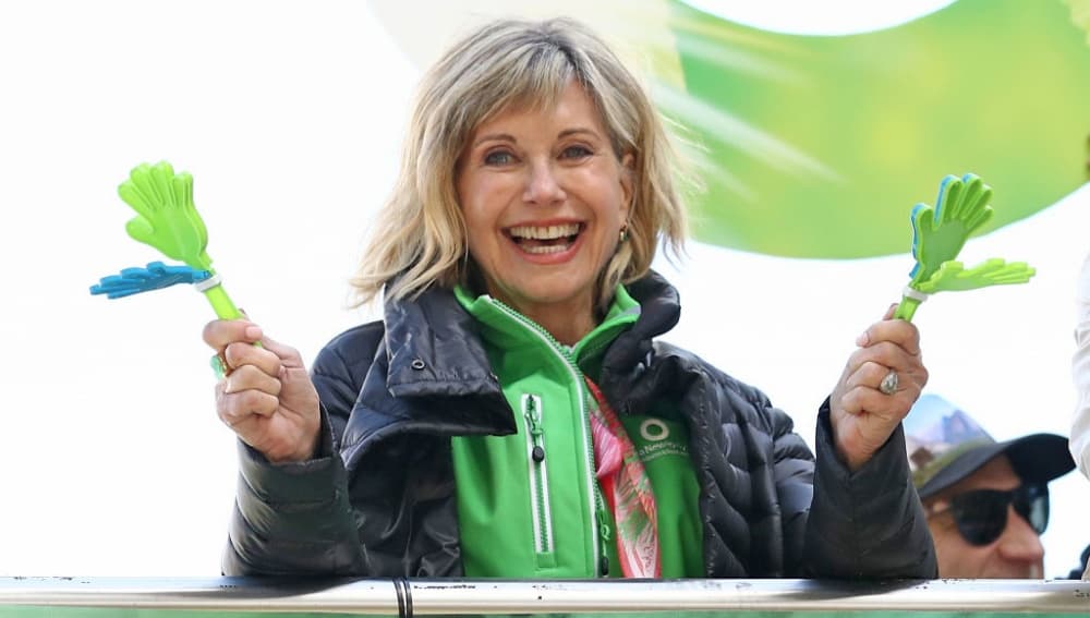 Olivia Newton-John en un evento ambientalista en el 2018