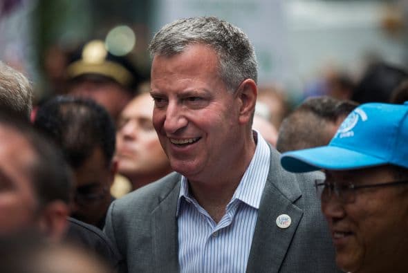 El alcalde de la ciudad, Bill de Blasio, también hizo acto de presencia.