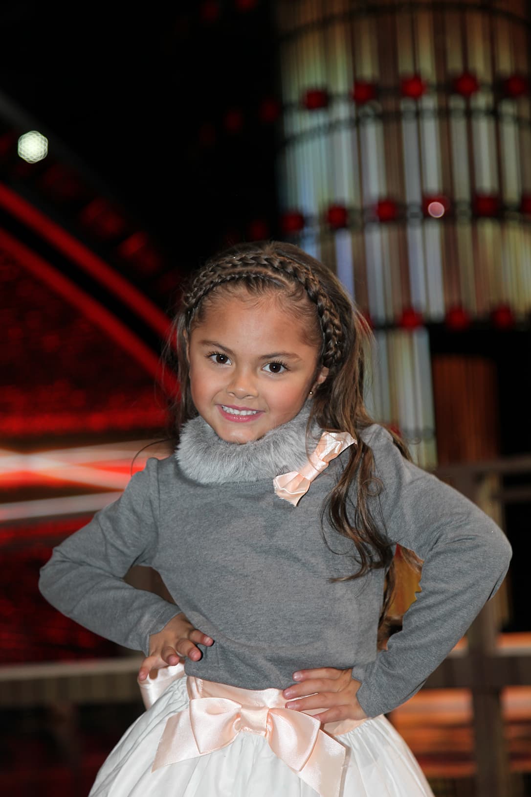 La pequeña confesó, en entrevista exclusiva para Univision Entretenimiento, que de grande quiere ser actriz.