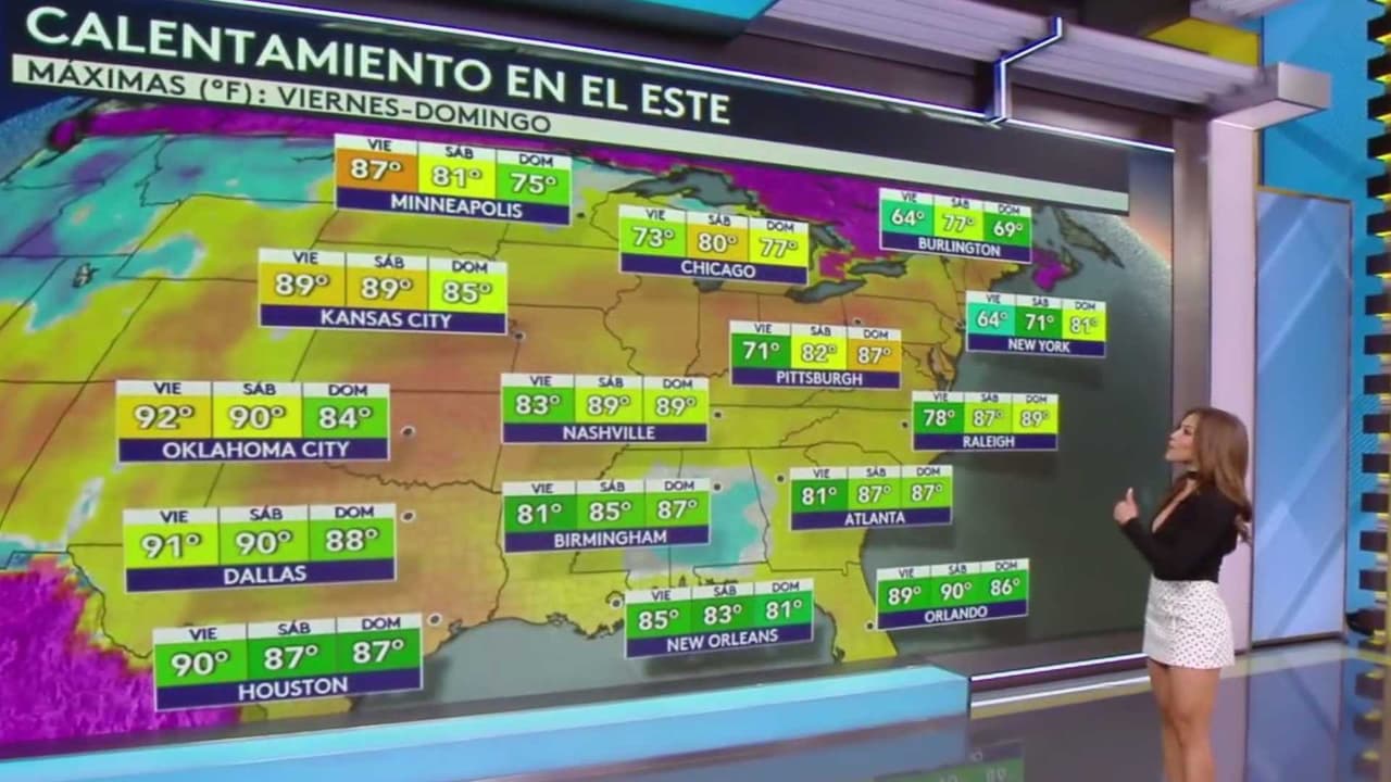 Clima hoy en EEUU del jueves 14 de mayo 2026: Frente frío en el medio oeste y noreste