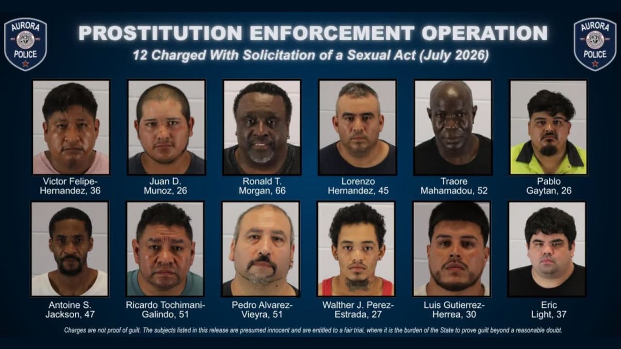 Aurora arresta a 12 presuntos clientes de prostitución en operativo policial encubierto