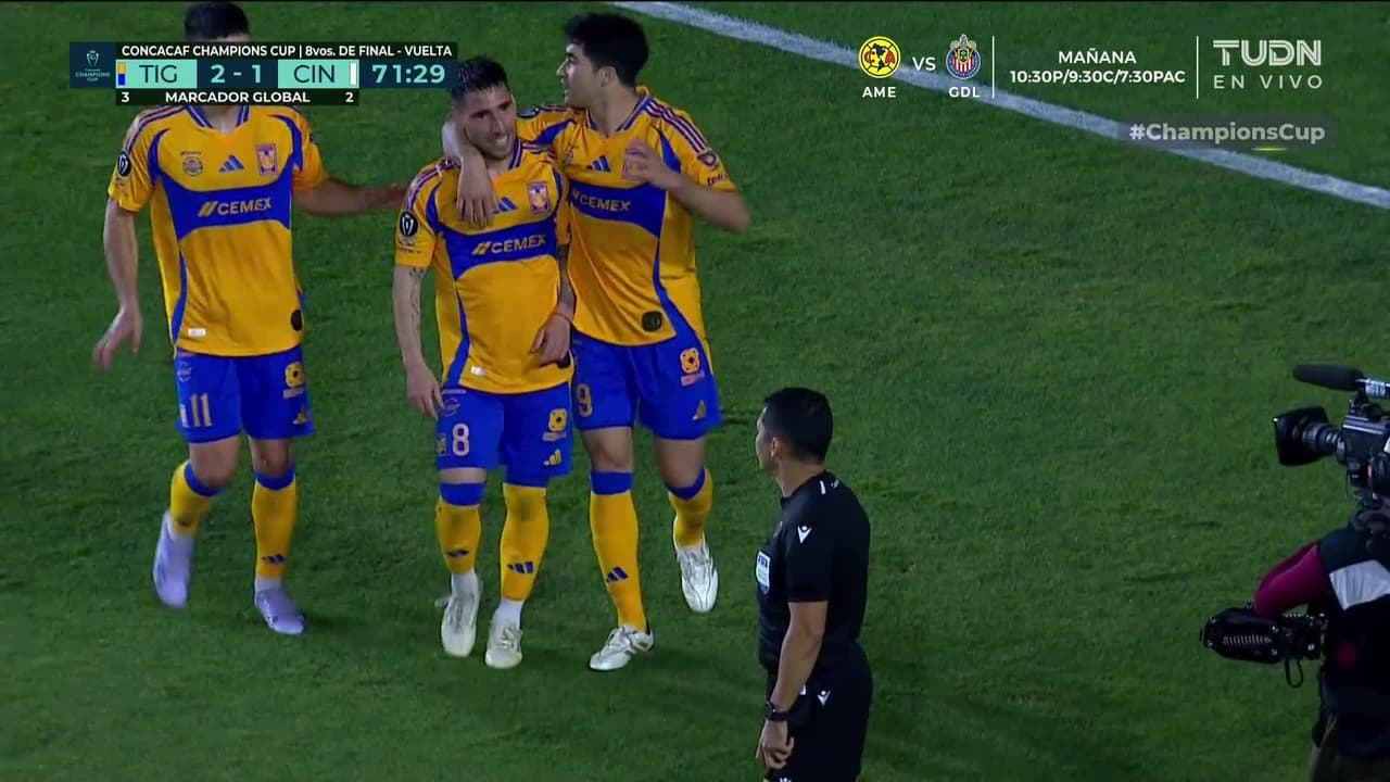¡Locura en el volcán! Tigres marca el tercer gol de los felinos