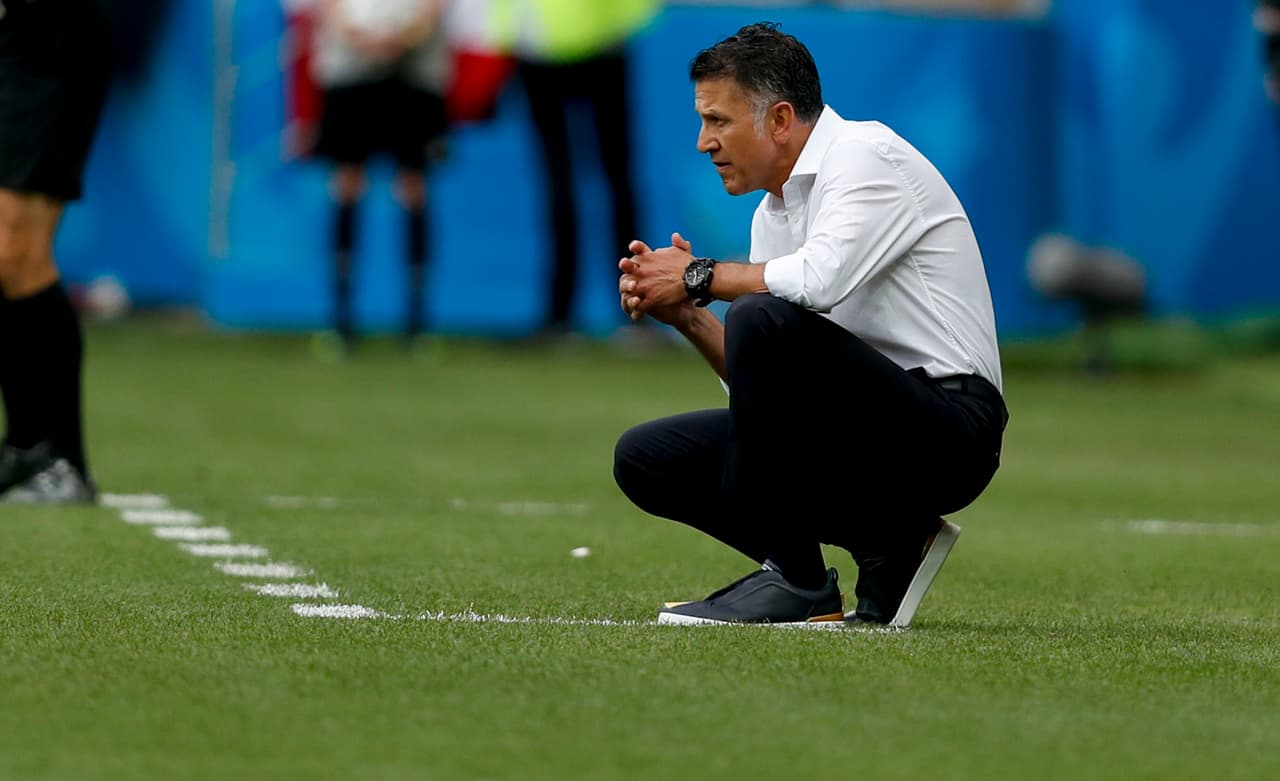 Osorio durante el juego estuvo en su posición habitual, cerca a la cancha y observador, pero menos reactivo que en su primera presentación contra Alemania.