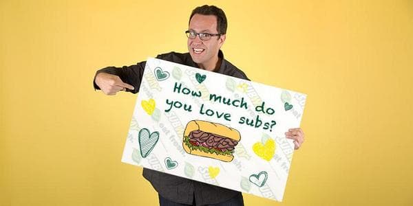 Jared Fogle es el vocero de la cadena de sandwiches Subway.