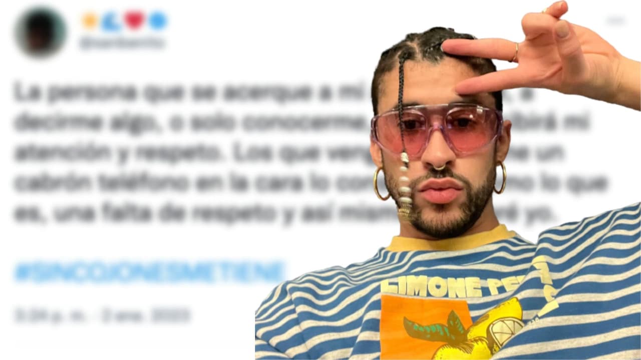 ¿Se arrepintió? Bad Bunny borra tuit donde justificaba haber arrojado el celular de una fanática