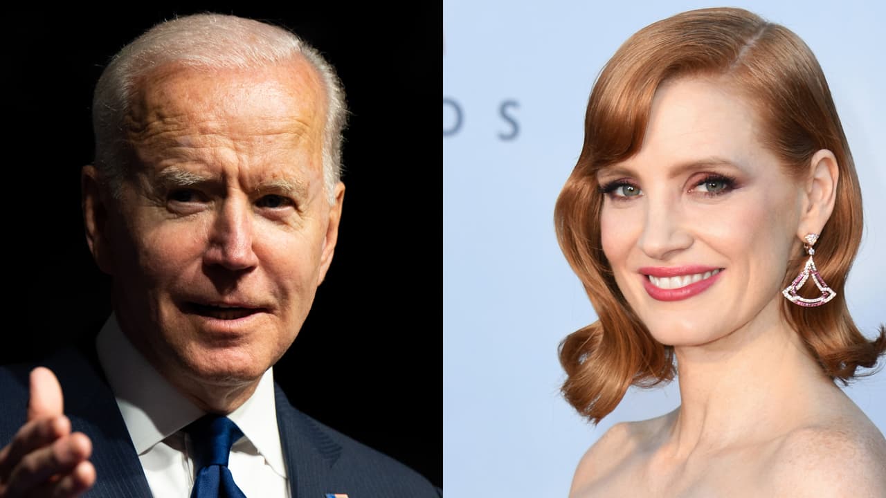 <b>Puesto 8</b>
<br>
<br>
<b>Niños:</b> Joseph, 2,335,792 desde 1921.
<br>
<br>Año más popular: 2003 (21,374 niños registrados con ese nombre).
<br>
<br>
<b>Niñas:</b> Jessica, 1,046,322 desde 1921.
<br>
<br>Año más popular: 2000 (15,709 niñas registradas con ese nombre). 
<br>
<br>En la foto: Joseph Biden (presidente de Estados Unidos) y Jessica Chastain (actriz).