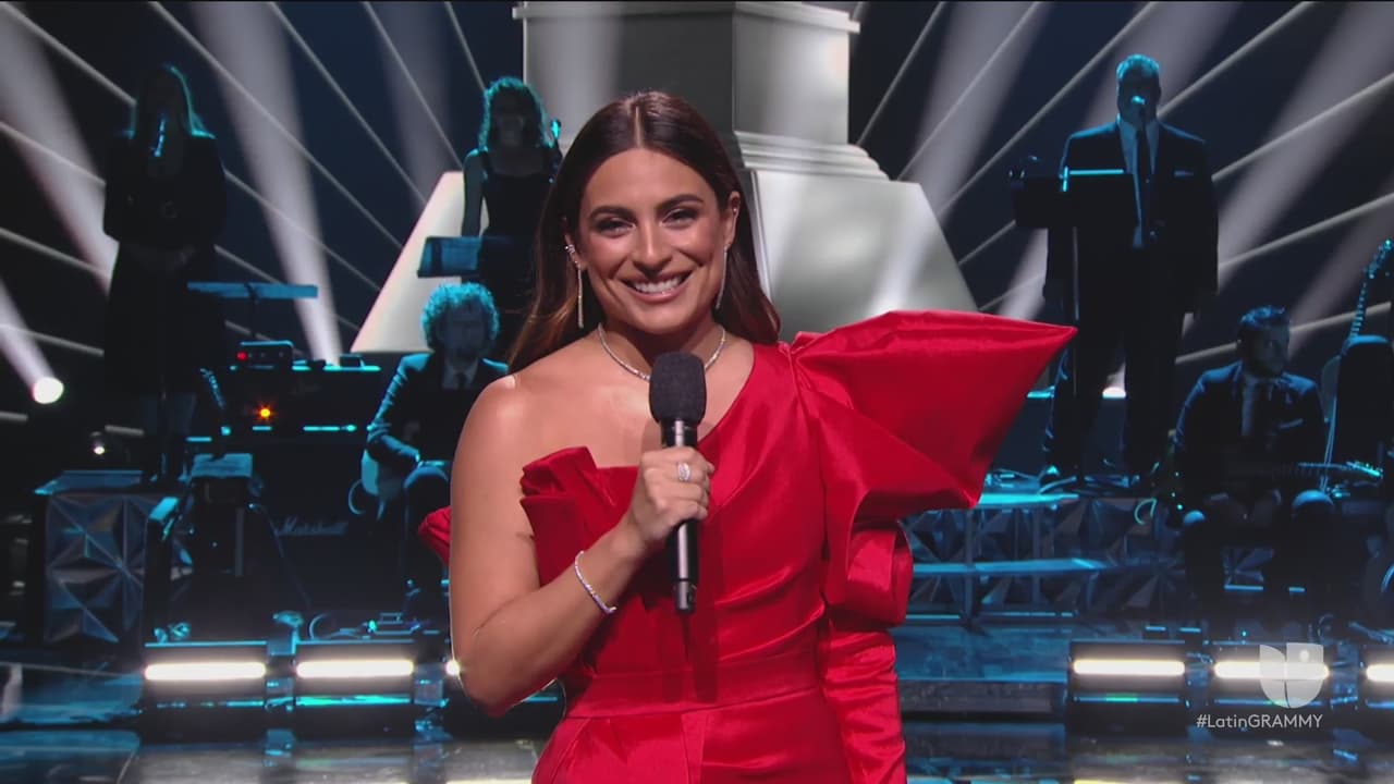 Con joyas y accesorios minimalistas, Contreras completó este diseño de 
<b>Michael Costello</b> luciendo la melena con un efecto sleek, muy clásico y una delicada pulsera en su muñeca derecha. 
<br>