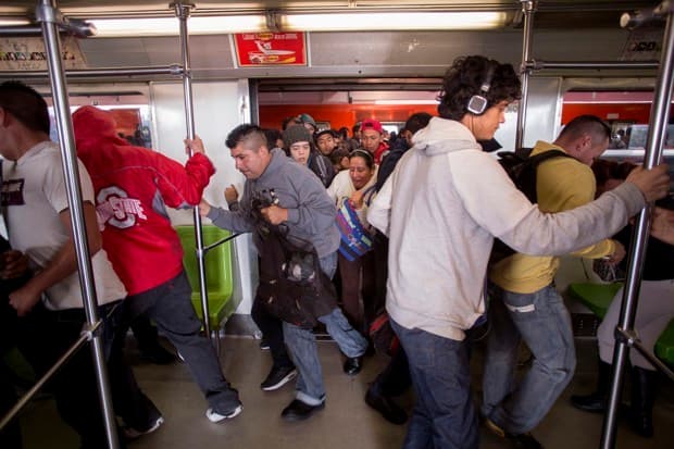 En fotos: el eterno viaje al trabajo en Ciudad de México