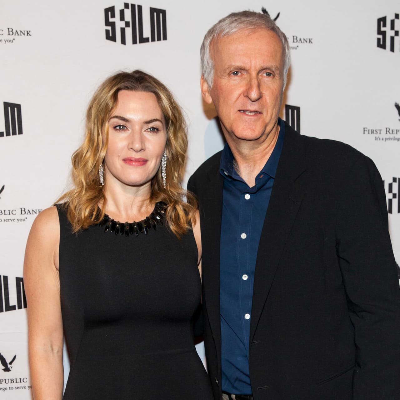 James Cameron y Kate Winslet.