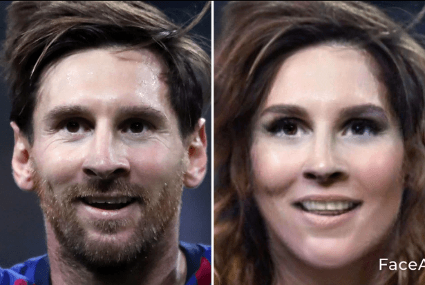 ¿Que cómo serían el rostro femenino de los cracks del futbol? Face App lo hizo posible y Lionel Messi ya está desatando pasiones. Así se verían.