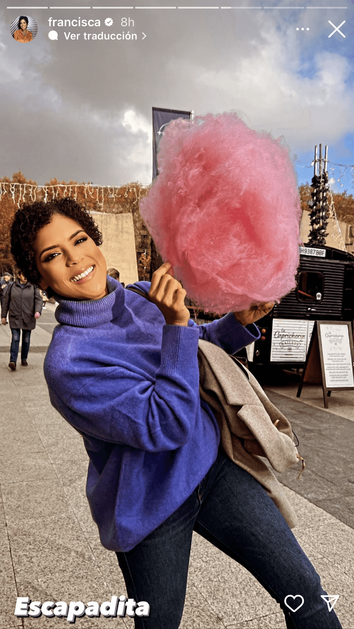 <b>"Escapadita"</b>, escribió en una de las fotos que compartió con sus seguidores. 
<br>