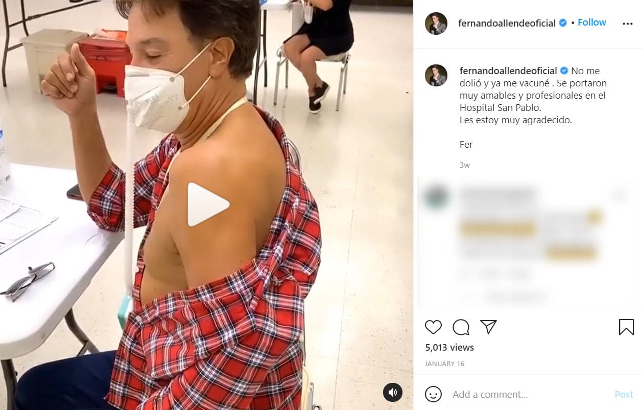 "
<b>Hoy me sentí muy feliz de pertenecer a la tercera edad</b>. Me aplicaron la vacuna por primera vez en el Hospital San Pablo en Bayamón Puerto Rico. Mil gracias. No me dolió y ya me vacuné. Se portaron muy amables y profesionales en el Hospital San Pablo. Les estoy muy agradecido".
<br>