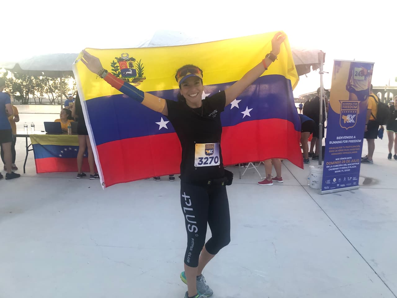 El tricolor acompañó a muchos a lo largo de la carrera y la exhibieron con orgullo.