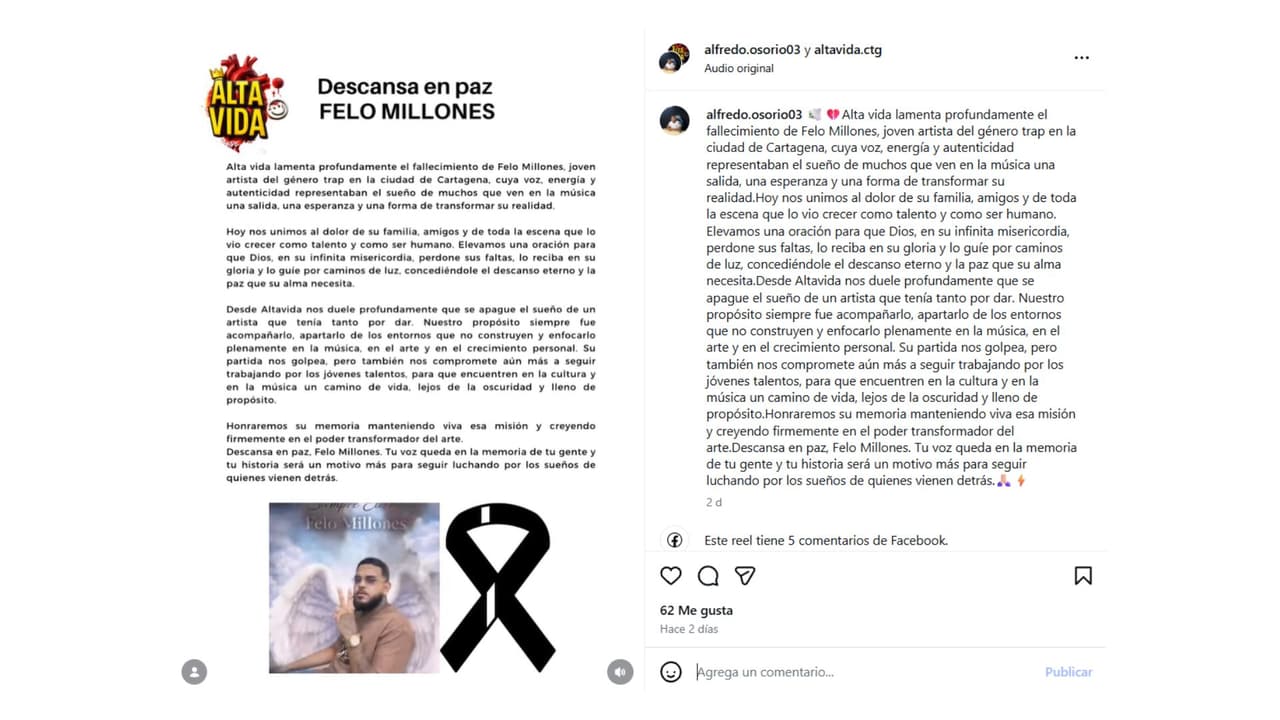 Así lamentaron la muerte de Felo Millones.