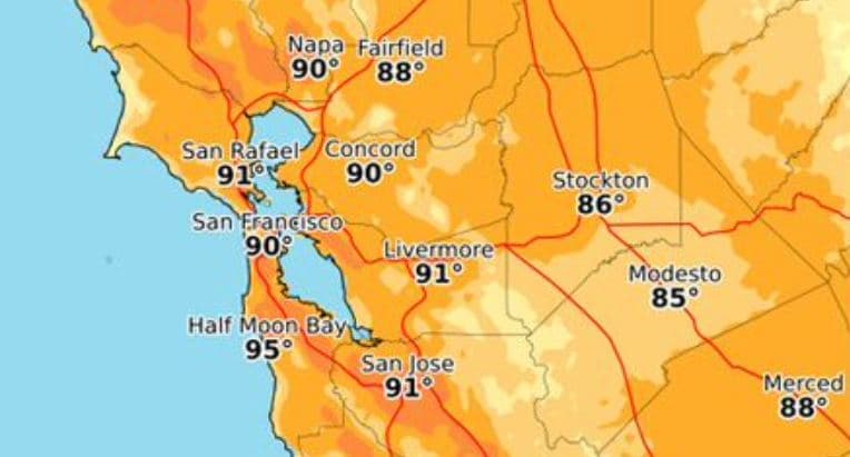 Ola de calor: prevén récord de hasta 90°F para la ciudad de San Francisco