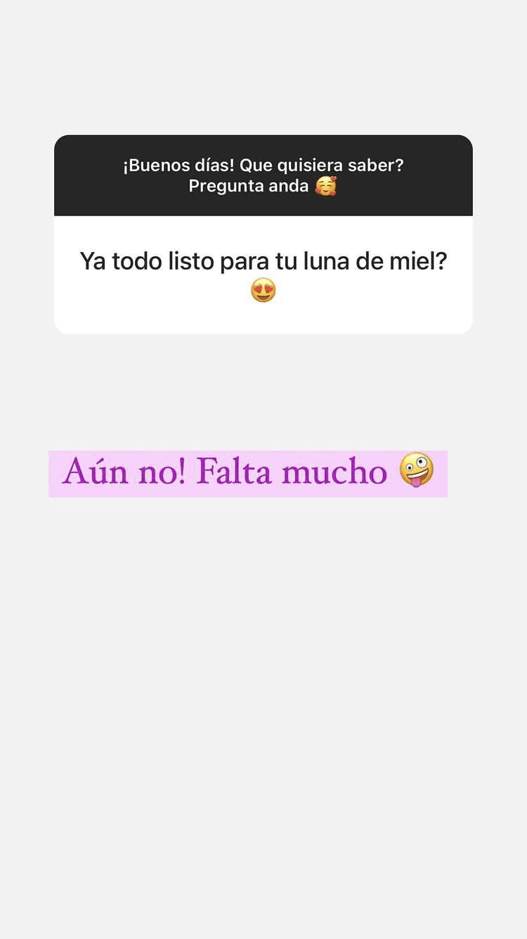 Y aunque después de casarse Francisca tuvo que regresar a trabajar en Despierta América, la dominicana no descarta tener su esperada luna de miel y ya está en los preparativos para disfrutarla.