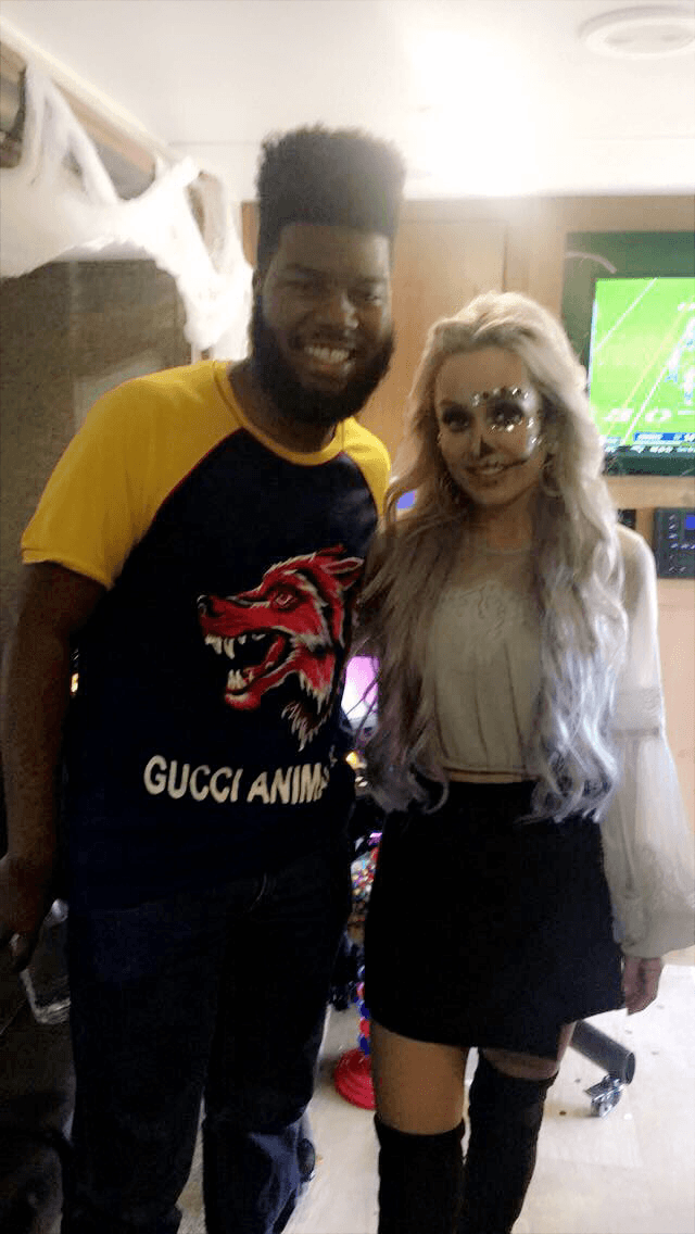 The Dana Cortez Show has your exclusive look at some of your favorite artists backstage at the two-day music festival in San Antonio, Texas. Backstage, Dana poses for a photo with Khalid after his performance on Sunday, October 29, 2017.