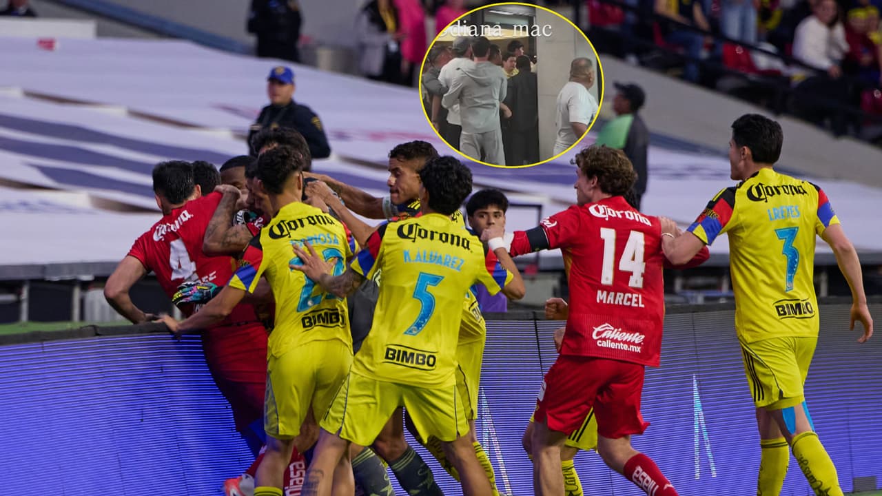 Bronca en el América vs. Toluca siguió en vestidores y hasta Henry Martín se involucró