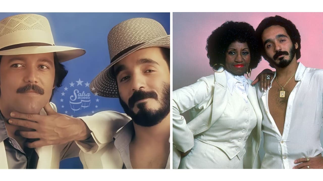 Willie Colón junto a Raúl Blades y Celia Cruz.