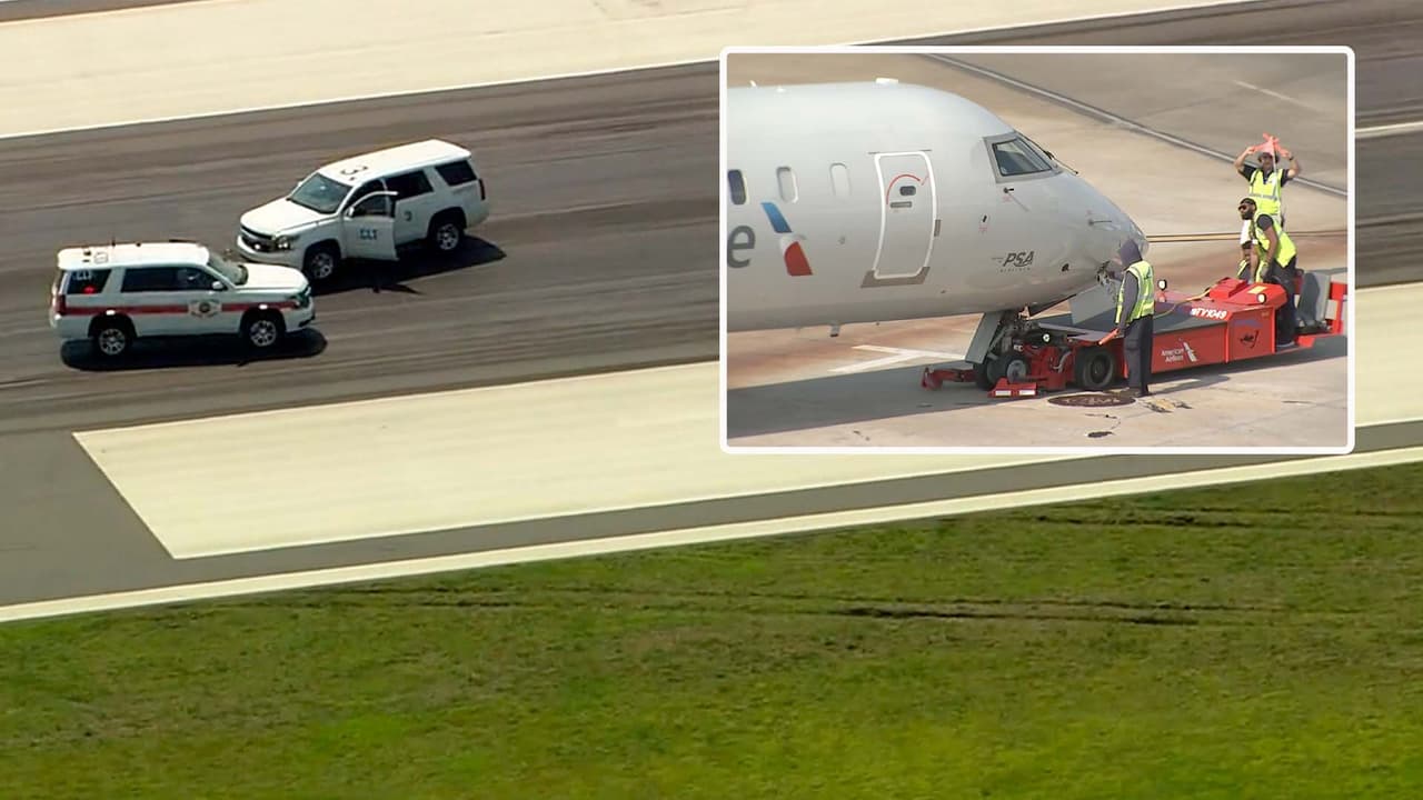 Avión de American Airlines con 172 pasajeros a bordo se sale de la pista en Charlotte