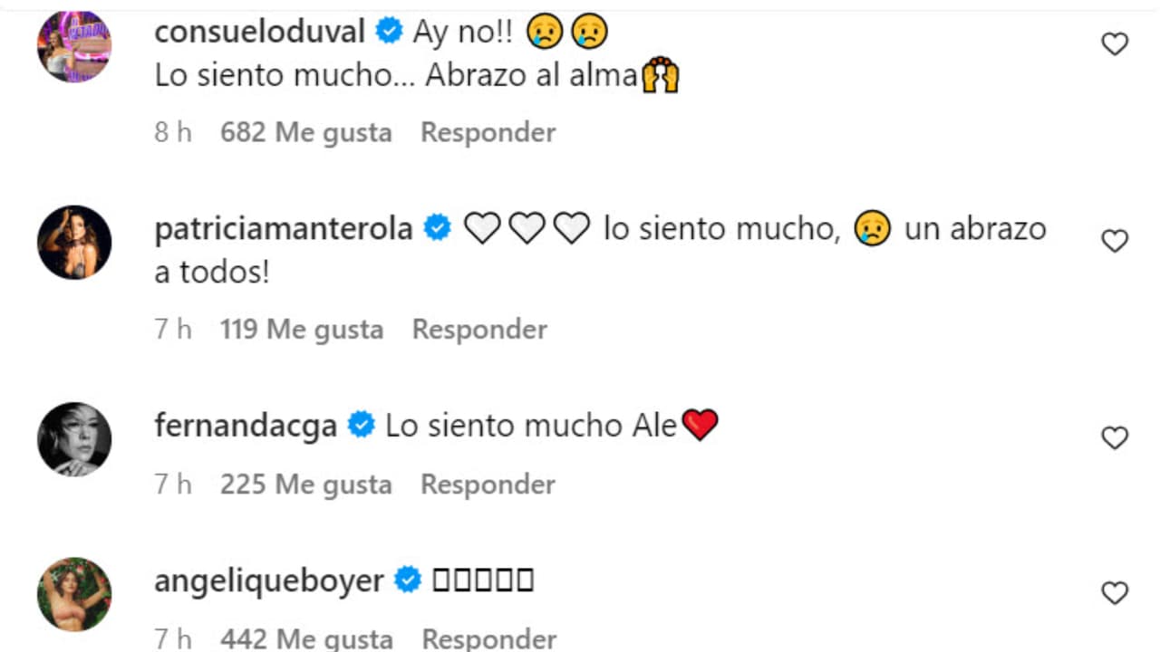 Varios famosos y famosas han expresado sus condolencias a Eugenio Derbez y Alessandra Rosaldo tras la muerte de Fiona.