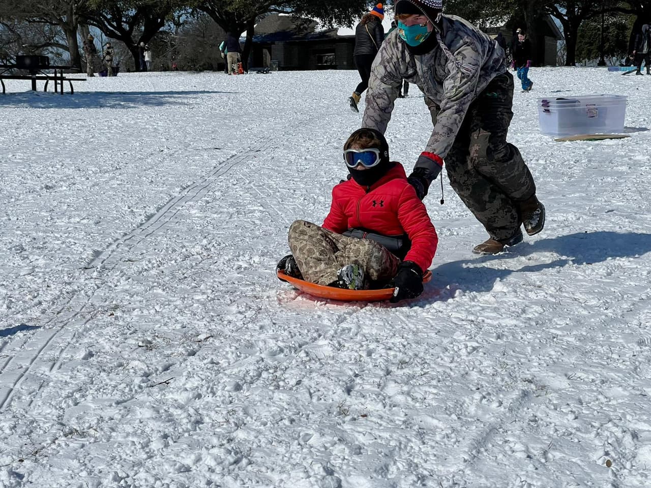 Los residentes captaron imágenes poco vistas del espectáculo de la histórica helada.
<br>