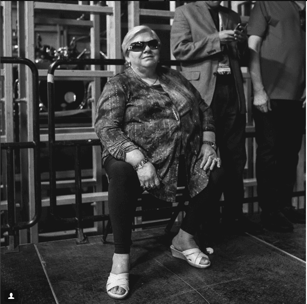 Paquita, en relajada antes de recibir su premio.