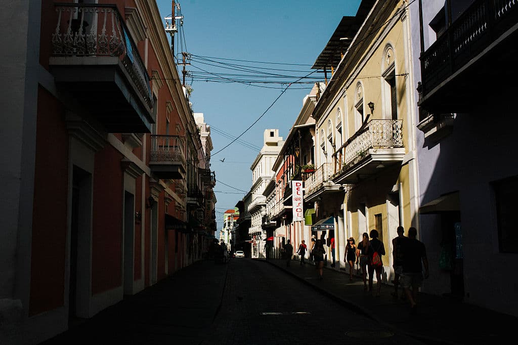 La zona turística del Viejo San Juan.