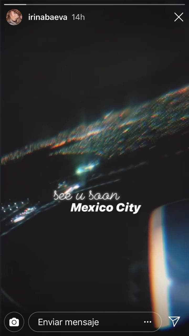 La madrugada del lunes 29 de octubre Irina Baeva tomó un vuelo desde la Ciudad de México, hasta el momento, con rumbo desconocido.