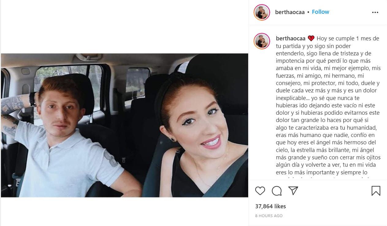 La hermana de Octavio Ocaña expresó su dolor por la partida del actor.